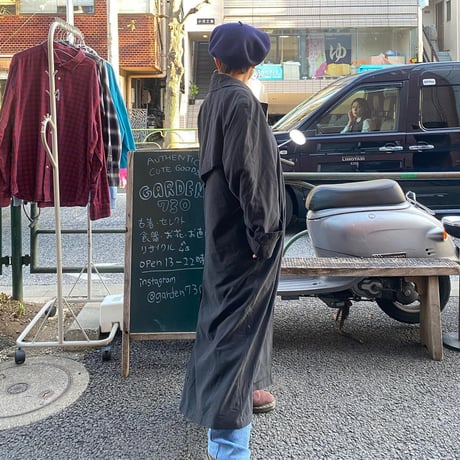 [USED] ワイドシルエット ステンカラーコート (パッカブル!)