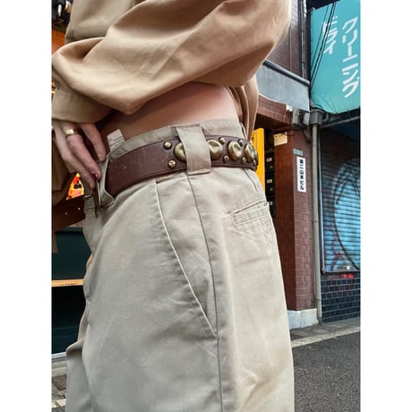 [USED]  "POLO" スタッズ　レザーベルト