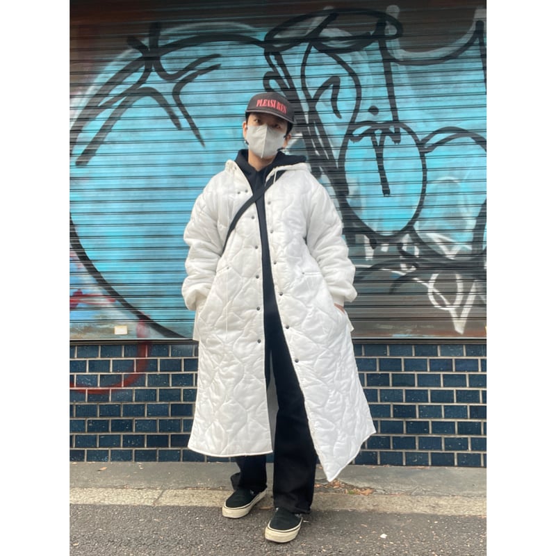 USED] 珍品! 80's US ARMY WHITE キルティング ライナーコート |