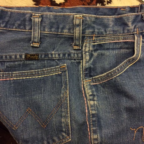 [USED] 手刺繍 70's Wrangrer CUTOFF DENIM / W29