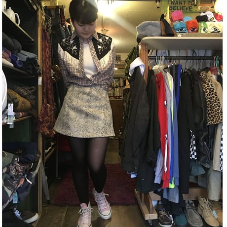 [USED] パイソン柄miniスカート