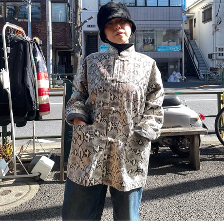 [USED] X-gail  SAMPLE パイソン柄チャイナJKT