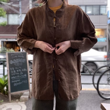 [USED] LINEN CHINA SHIRT