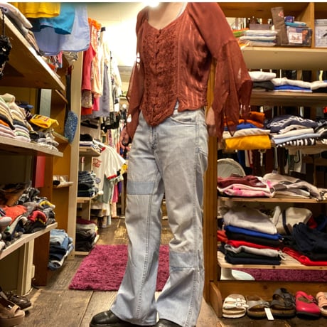 [USED]  INDIANレーヨンTOPS