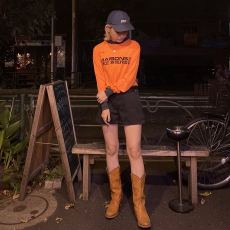 [USED] EURO VINTAGE フロッキープリントTee🧡