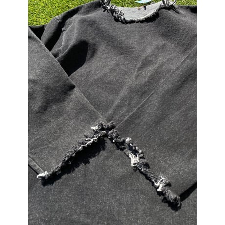 [USED]  BLK  cutoff DENIM SHIRTS