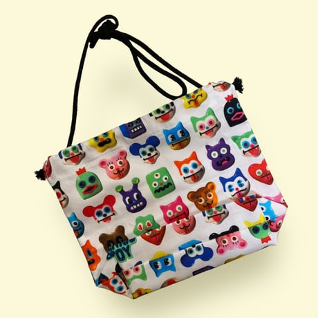 [BENICOTOY] キャラ総柄巾着BAG