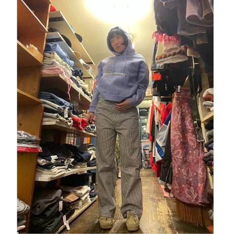 [USED] ”WESTOVERALLS"ストライプDENIM PANTS