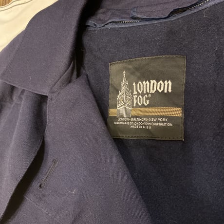 [USED] old"LONDON FOG"♡ネイビートレンチ