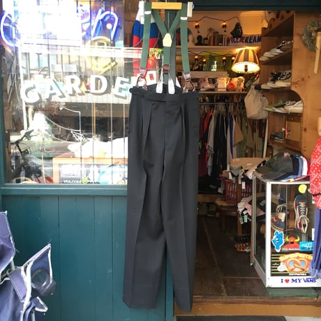 [USED] ドレスパンツ！サスペンダーボタン付き
