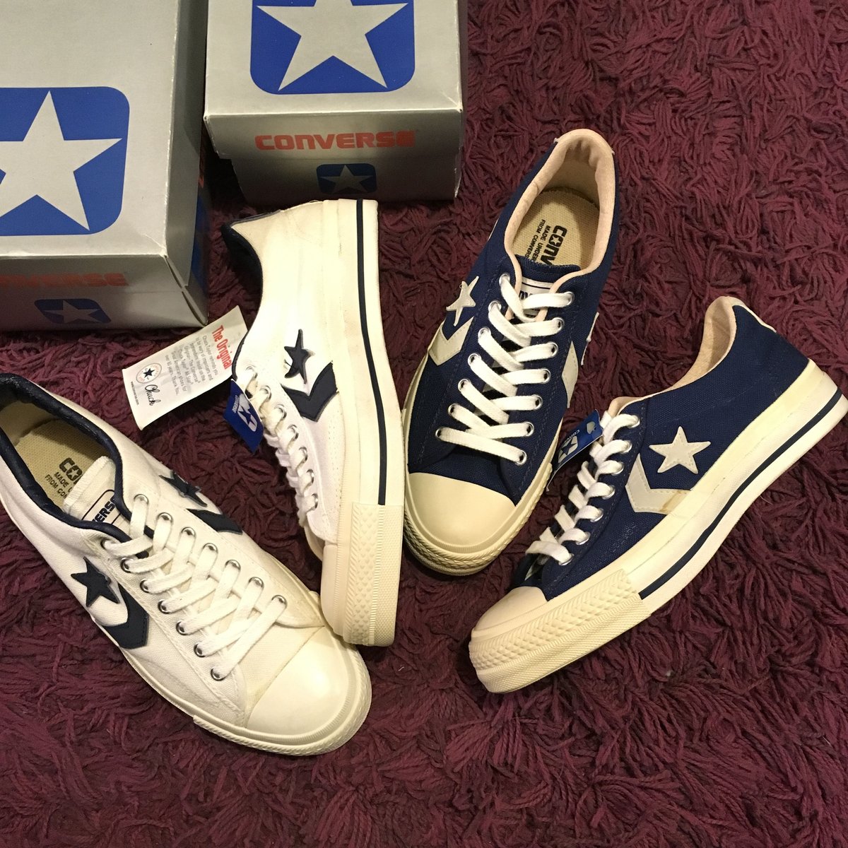 80sCONVERSEコンバースPRO STARプロスター USA製10 1/2 DEADSTOCK] 80~90's CONVERSE プロスター キャンバス Lo |
