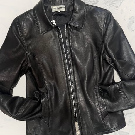 [USED] ラムLEATHER zipper JKT