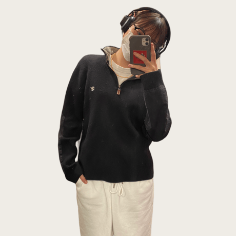 [USED] "Timberland" HALF ZIP  KNIT