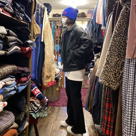 [USED] ブラックレザーデザインJKT