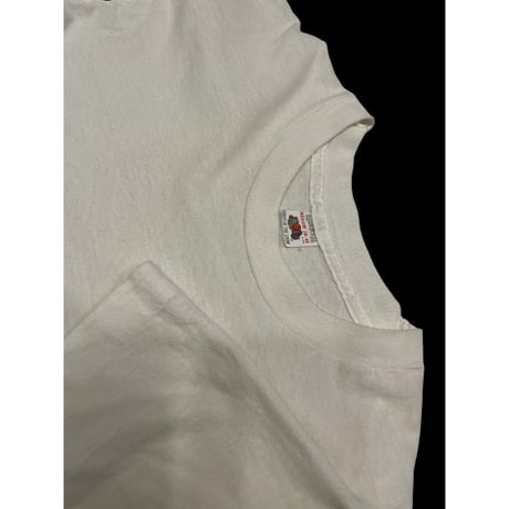 [USED]  80's FRUIT OF THE LOOM  白Tee