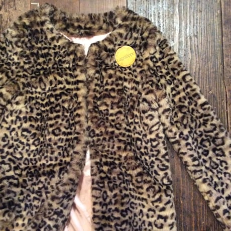 [USED]フェイクファー ひょう柄 コート
