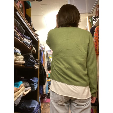 [USED] Green カーディガン☘️
