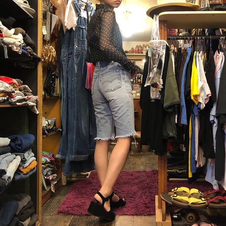[USED]  ドット柄 SILK  BLOUSE