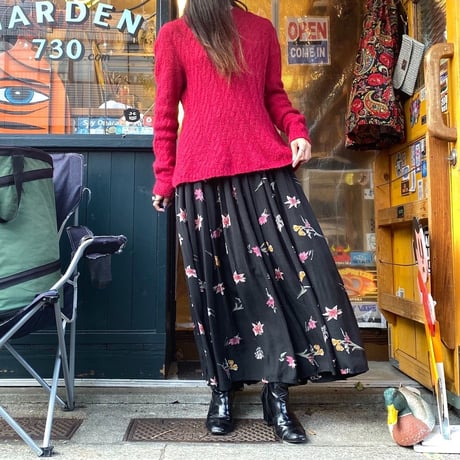 [USED] 花柄 VISCOSE LONG SKIRT💐