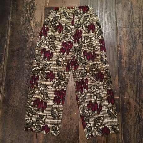 [USED] 赤い木の実柄アフリカ イージー PANTS