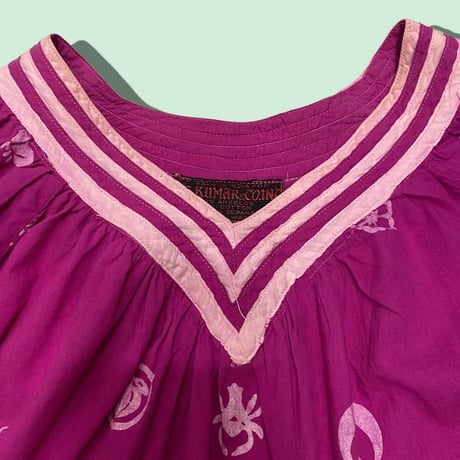 [USED] 70‘s 和柄ロングワンピース 💜