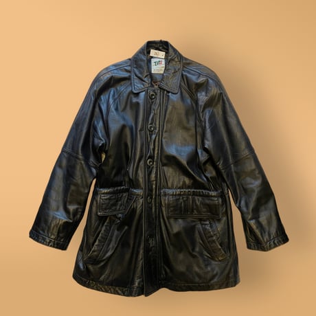 [USED] REAL leather CAR COAT