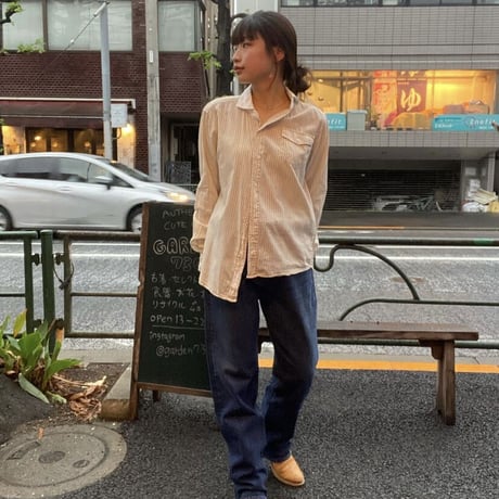 [USED]  ストライプクレリックシャツ