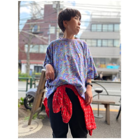 [USED]  EURO 総柄プリントTee💜
