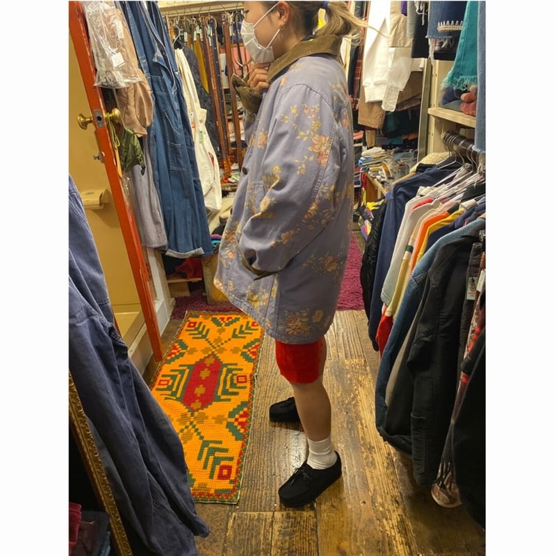 LLBean ハーフコート USED] L.L.Bean 花柄ハーフコート💐 | garden730