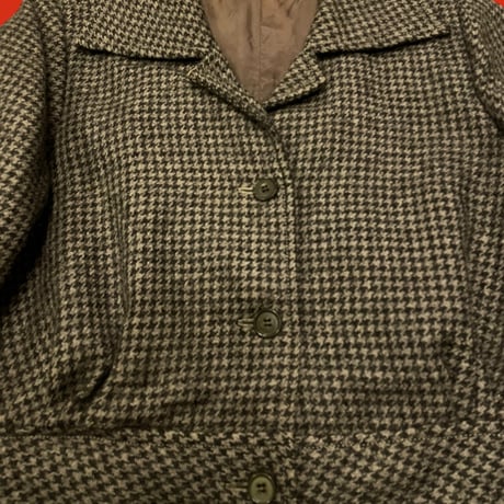 [USED] 千鳥格子WOOLショート丈ジャケット