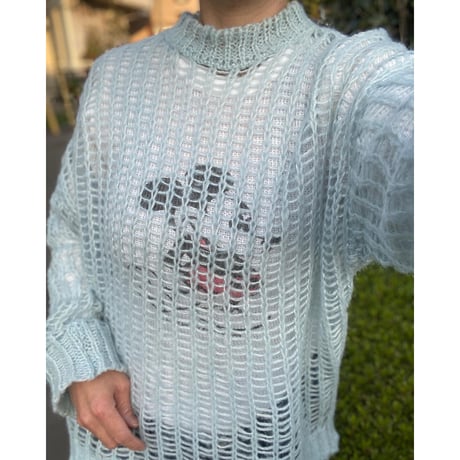 [USED] モヘアPUNKニット💙