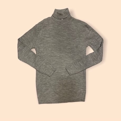 [USED] Greyリブタートルネックセーター