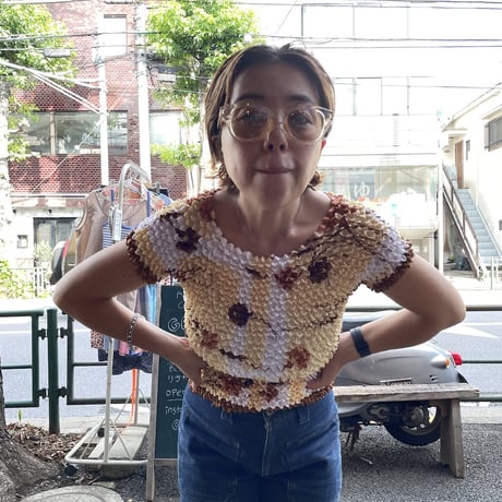 [USED] 総柄 POPCORN TOPS