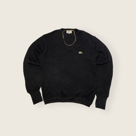 [USED] "IZOD"🐊BLACK Vネックニット