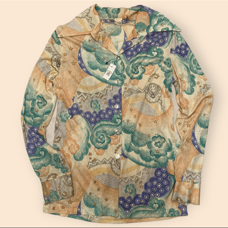 [USED]ピーターマックス風..サイケ柄シャツ