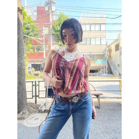 [USED]  レザー コンチョベルト