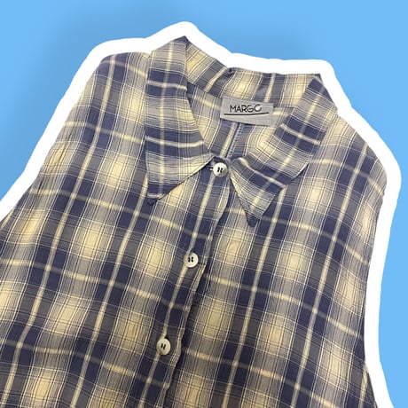 [USED] PLAID ノースリーブ シャツ