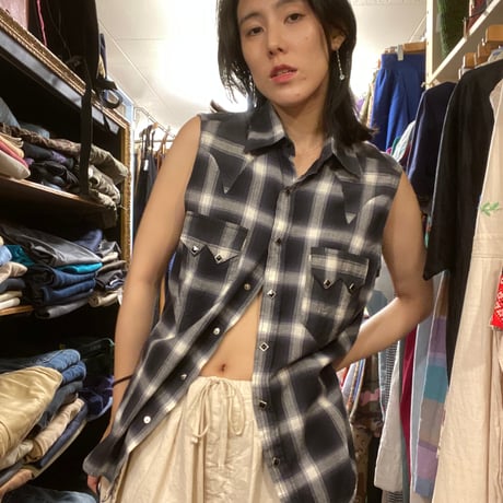 [USED] OLD ROCK MOUNT ノースリーブshirts made.in,USA