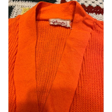[USED] VividOrange🍊ショート丈カーディガン