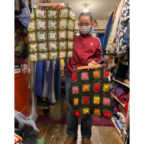 [USED]   鍵編みニット mini サイズ / 50cm × 50cm