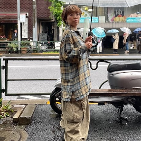 [USED] SILK チェックシャツ
