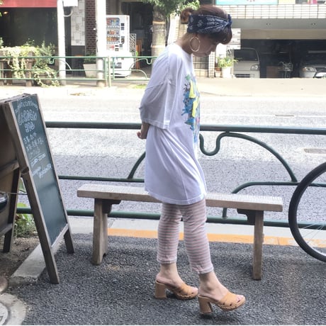[USED] カラフルボーダーレギンス