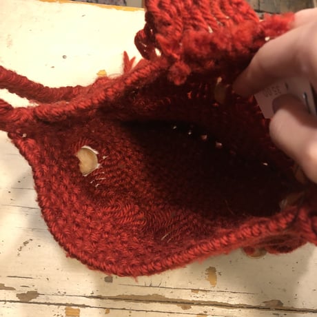 [USED] RED KNIT♡フリンジ ショルダー