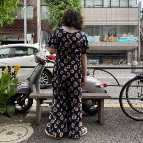 [USED] OLD🌻ひまわり柄オールインワン