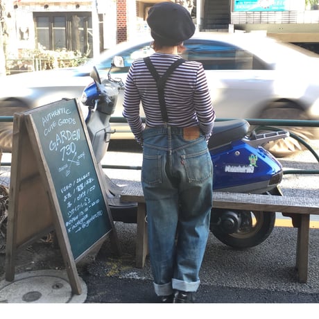 [USED] ショート丈♡ ボーダー リブトップス