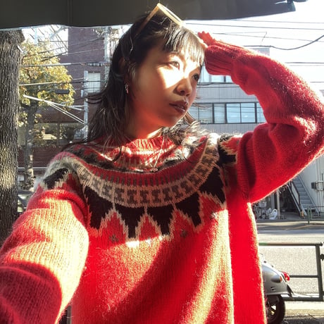 [USED] "WOOL RICH" ノルディック柄KNIT