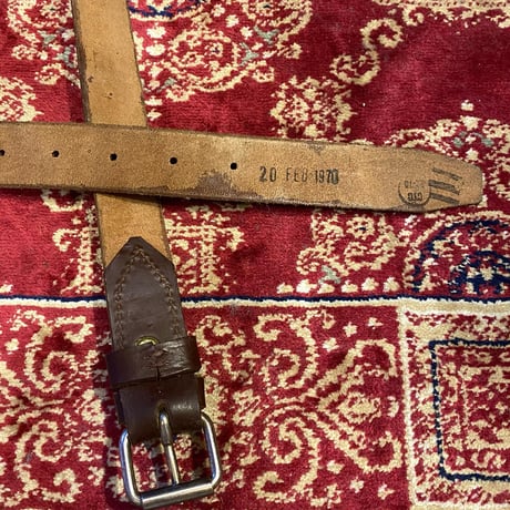[DEADSTOCK]  70's RUMANIA  ARMY レザーベルト