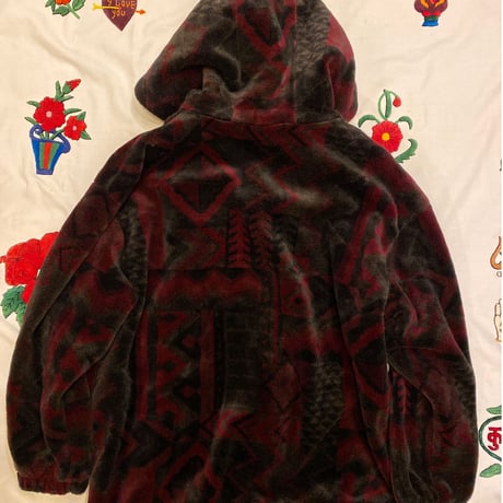[USED] 柄のフリース!モコモコPARKA!