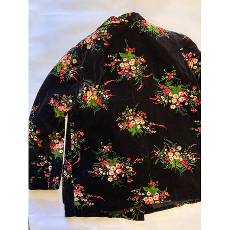 [USED] 花柄 ベロアJACKET