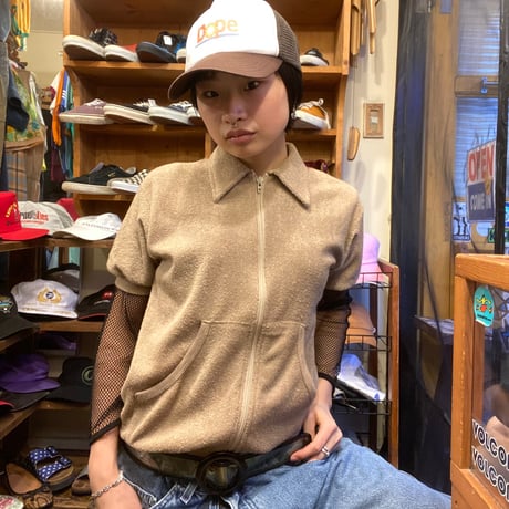 [USED]80’sパイル地ZIP TOPS